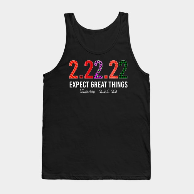 Twosday Tuesday February 22nd 2022 Funny 22222 Souvenir Tank Top by DUC3a7